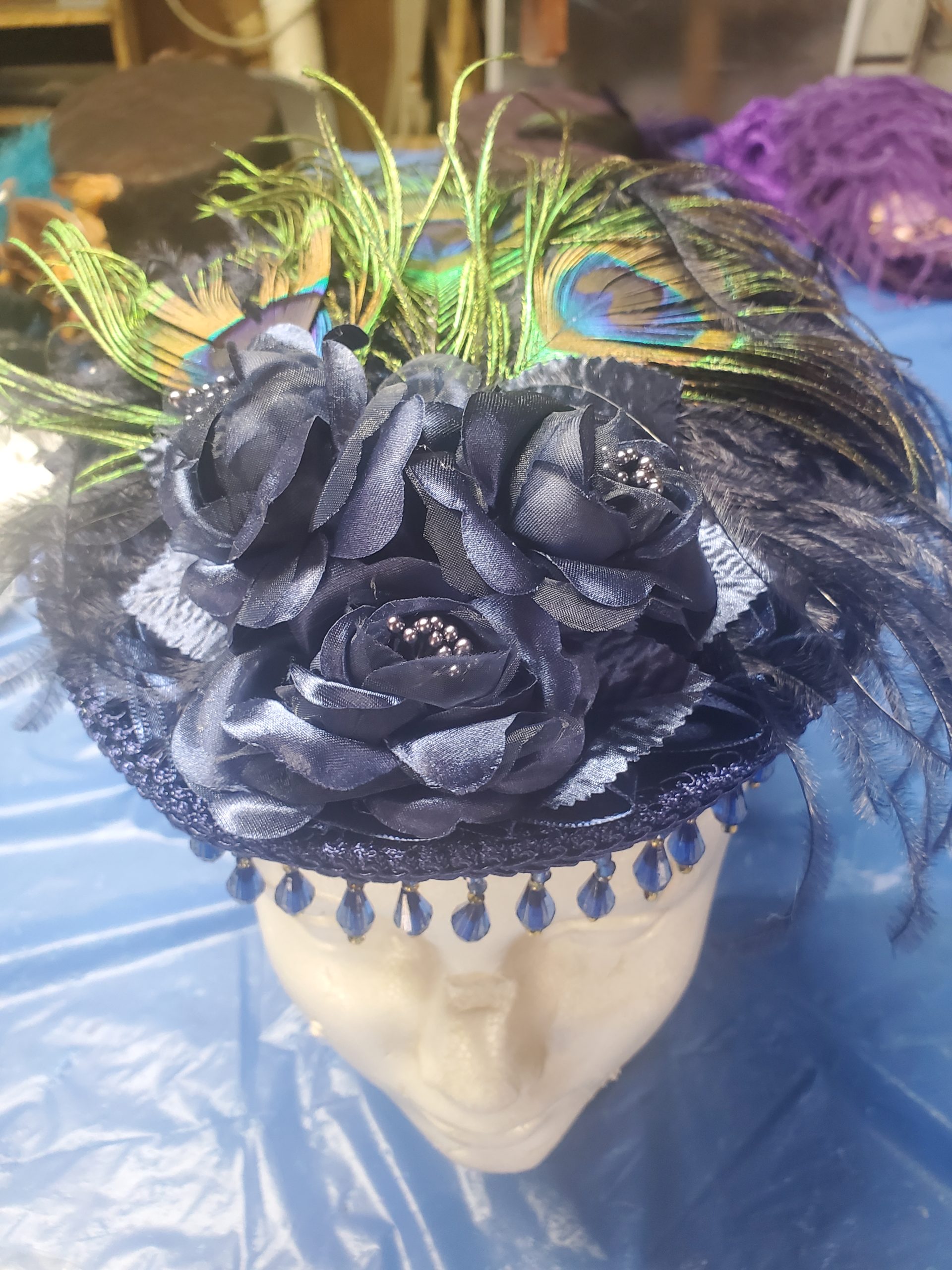 Blue ladies day cap